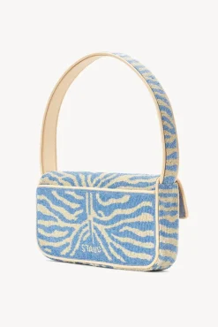 STAUD - TOMMY BEADED BAG LIGHT BLUE CREAM