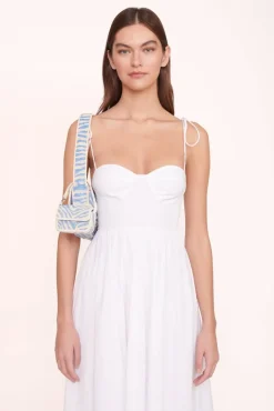 STAUD - TOMMY BEADED BAG LIGHT BLUE CREAM