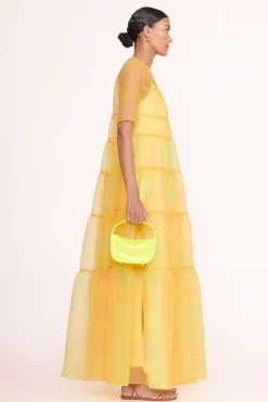 STAUD - VENICE CROSSBODY PATENT CITRON