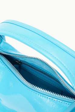 STAUD Occasion Dresses- VENICE CROSSBODY PATENT PACIFIC
