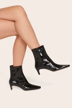STAUD - WALLY ANKLE BOOT BLACK PATENT