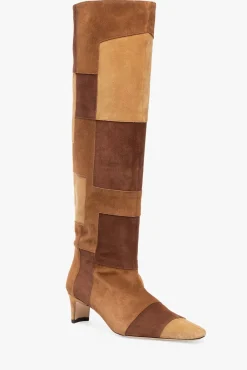 STAUD - WALLY BOOT TAN PATCHWORK