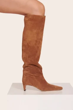 STAUD - WALLY BOOT TAN SUEDE