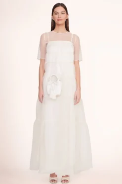 STAUD Bridal Accessories- ZOE BEADED BAG CREAM SWIRL