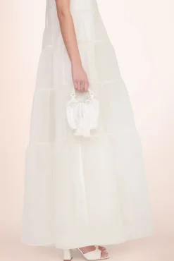 STAUD Bridal Accessories- ZOE BEADED BAG CREAM SWIRL