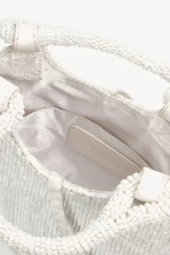 STAUD - ZOE BEADED BAG CREAM SWIRL