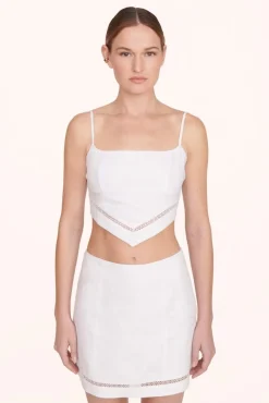 STAUD -TORI SKIRT - WHITE